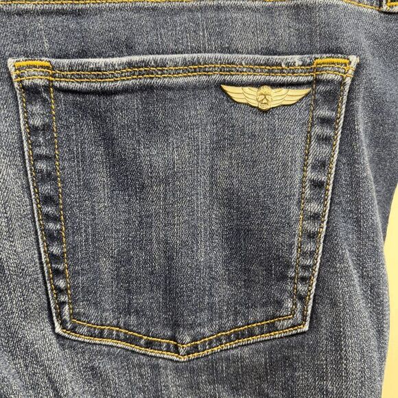 Rock & Republic Jean Shorts Womens 16 Blue Hula Denim Cut Off Distressed EUC - Picture 4 of 7